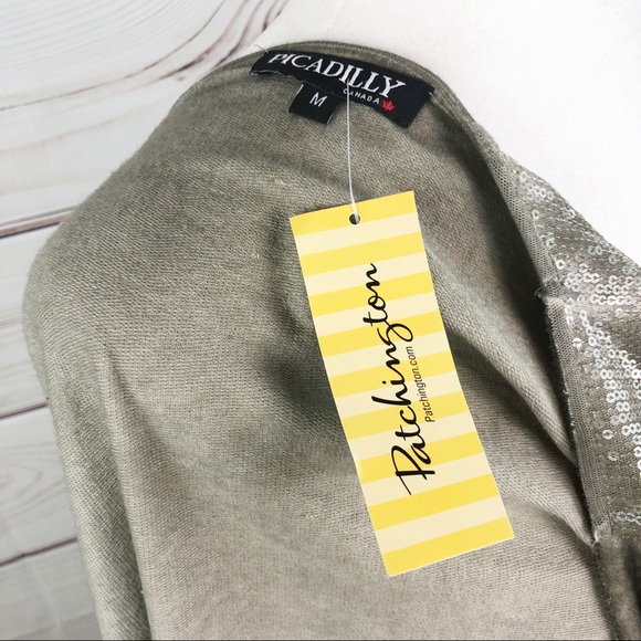 S63 Piccadilly olive green cascade cardigan - Picture 5 of 6